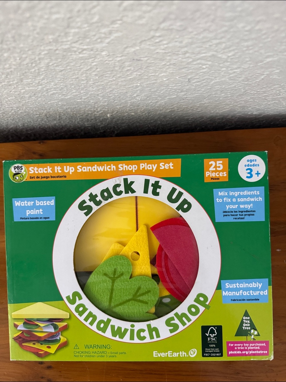 PBS Kids EverEarth Stack It Up Sandwich Shop Play Food Set 25 Pcs NEW